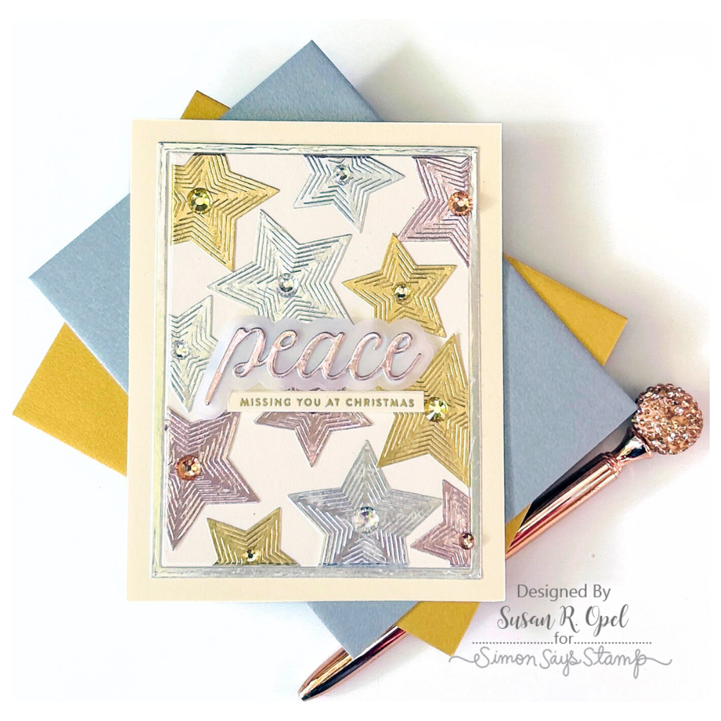 Simon Says Stamp Scripty Peace Wafer Dies 1208sd Festive Fun Christmas Card | color-code:ALT05