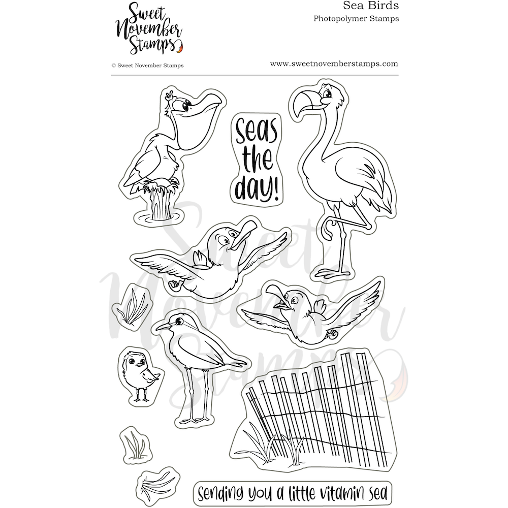 Sweet November Stamps Sea Birds Clear Stamp Set snsmmsb23