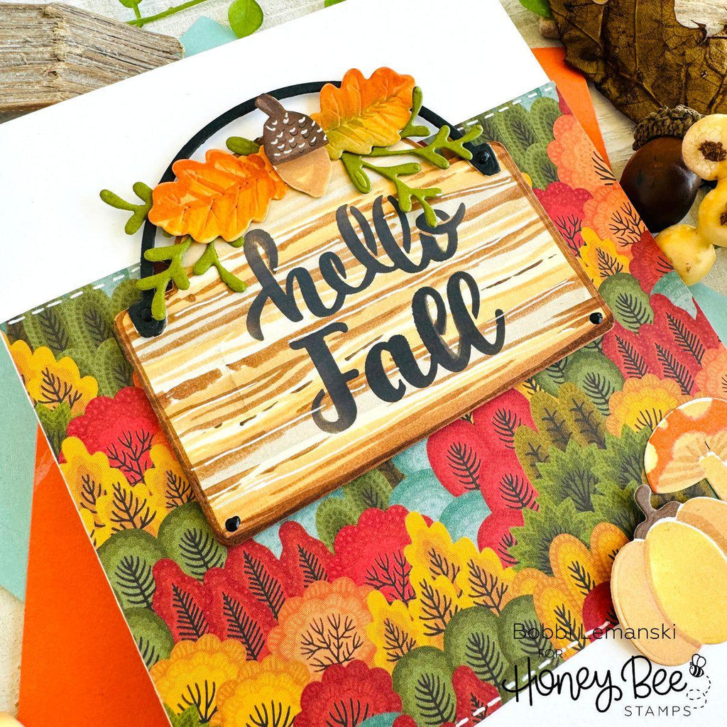 Honey Bee Seasonal Signs Stencils hbsl-157 Hellow Fall Signage