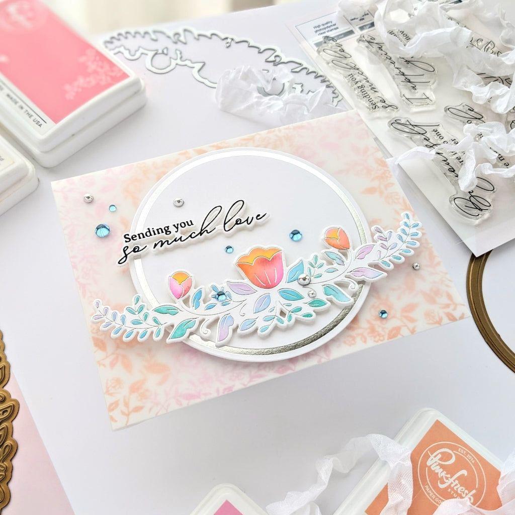 Pinkfresh Studio Sending Love Clear Stamps 226224 Soft And Pretty Card | color-code:ALT02