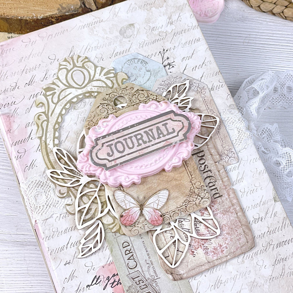 Stamperia Shabby Rose Ephemera dflct47 journal