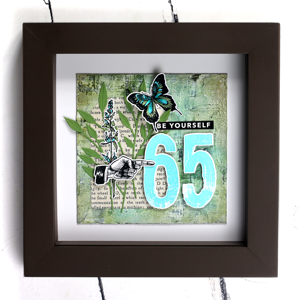 Simon Says Stamp Tim Holtz Forgotten Garden Bundle setfg24 65th Birthday Frame | color-code:ALT03