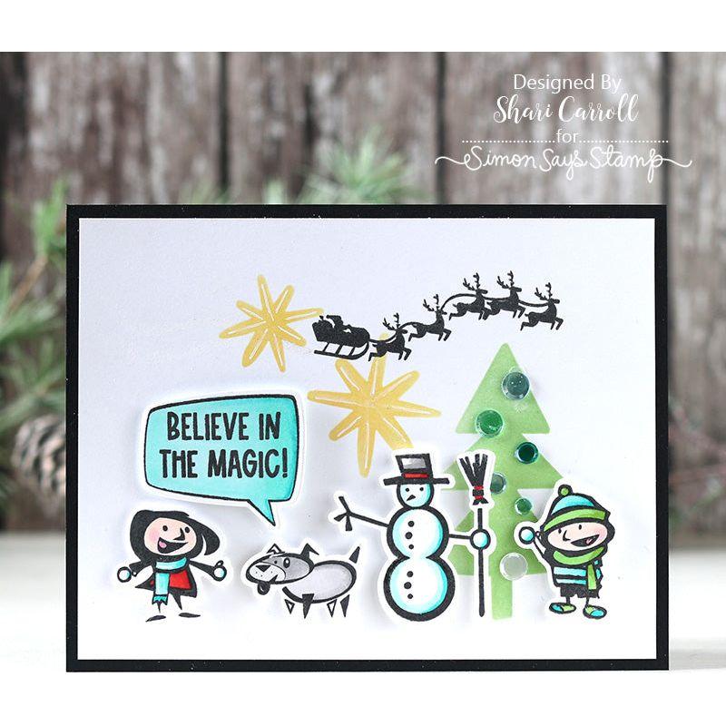 Simon Says Stamp Christmas Cartoons Wafer Dies sss473 DieCember Christmas Card