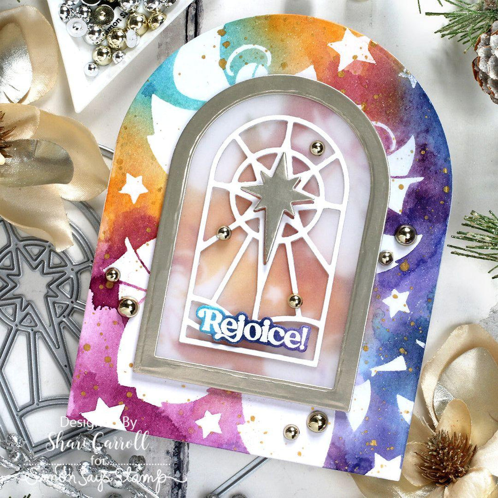 Simon Says Stamp Arched Christmas Star Wafer Dies 1213sd Christmas Card | color-code:ALT04