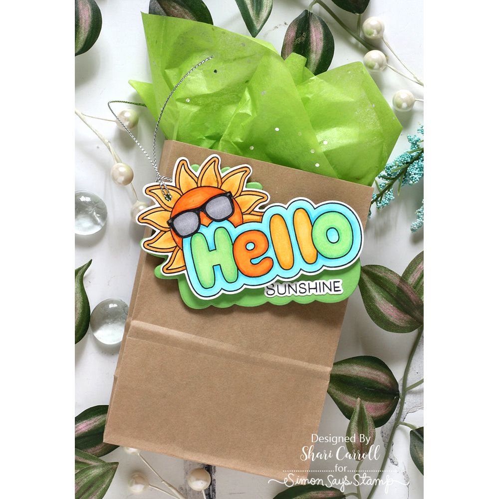 Simon Says Clear Stamps Hello 1065ssc Cheering for You Hello Gift Bag | color-code:ALT01