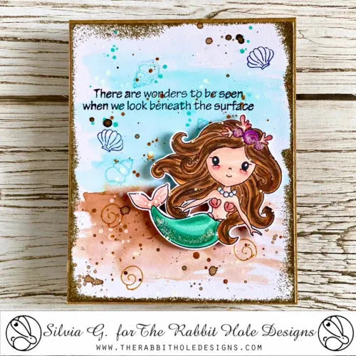 The Rabbit Hole Designs Fin Tastic Clear Stamps trh-241 under the sea