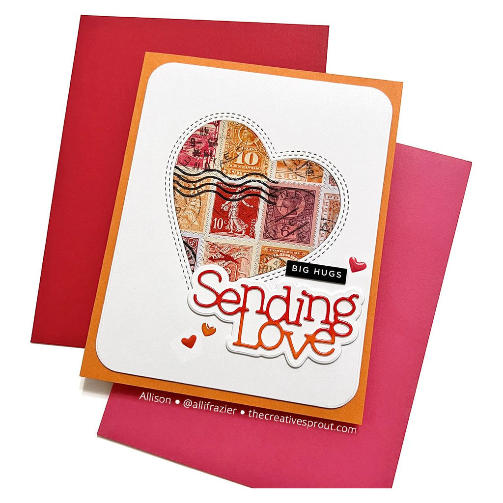 Simon Says Stamp Simple Sending Love Wafer Dies 1120sd Cheering for You Sending Love Card | color-code:ALT01