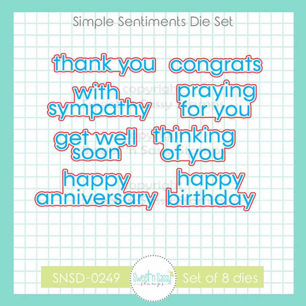 Sweet 'N Sassy Simple Sentiments Dies snsd-0249