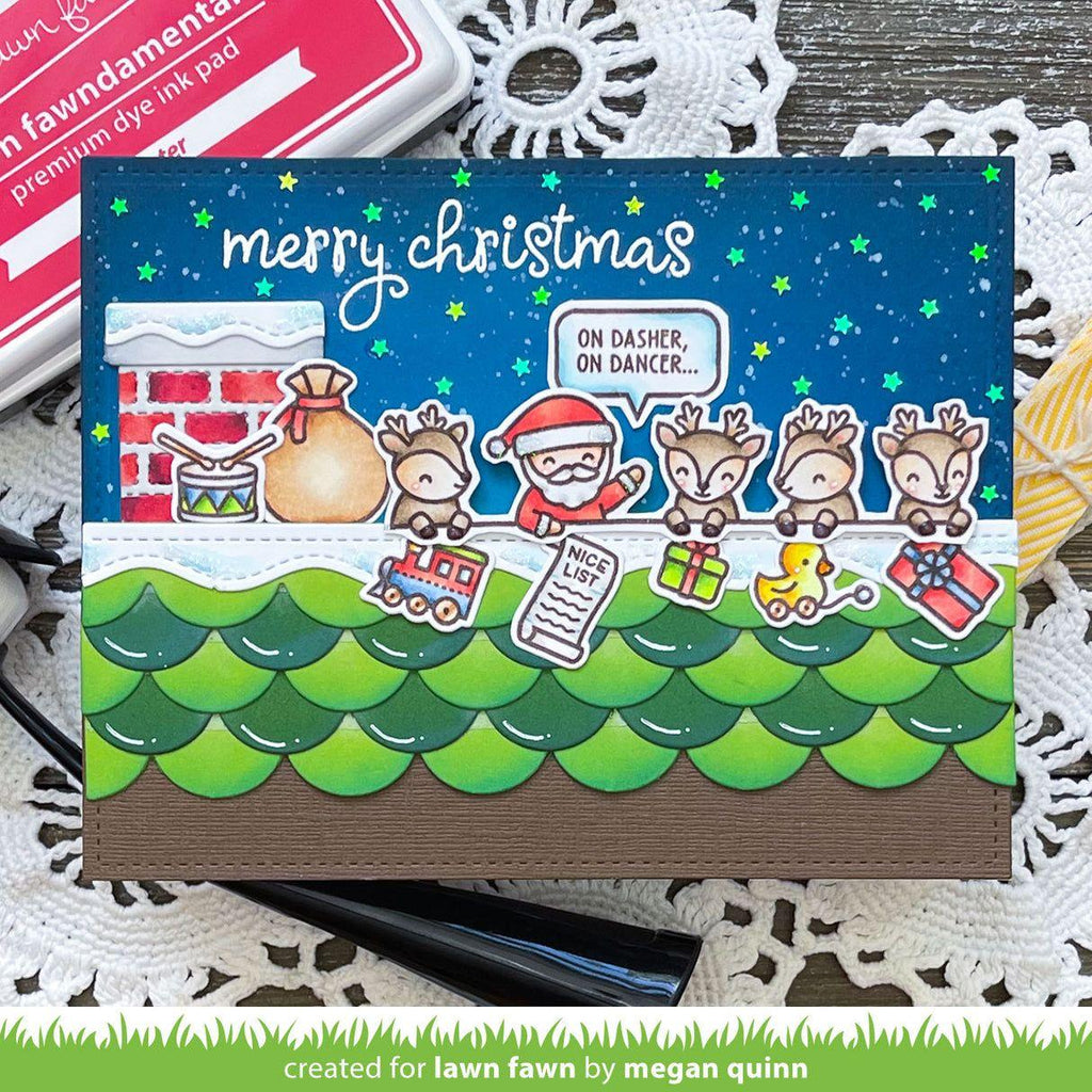 Lawn Fawn Simply Celebrate Santa Clear Stamps lf3236 On Dasher