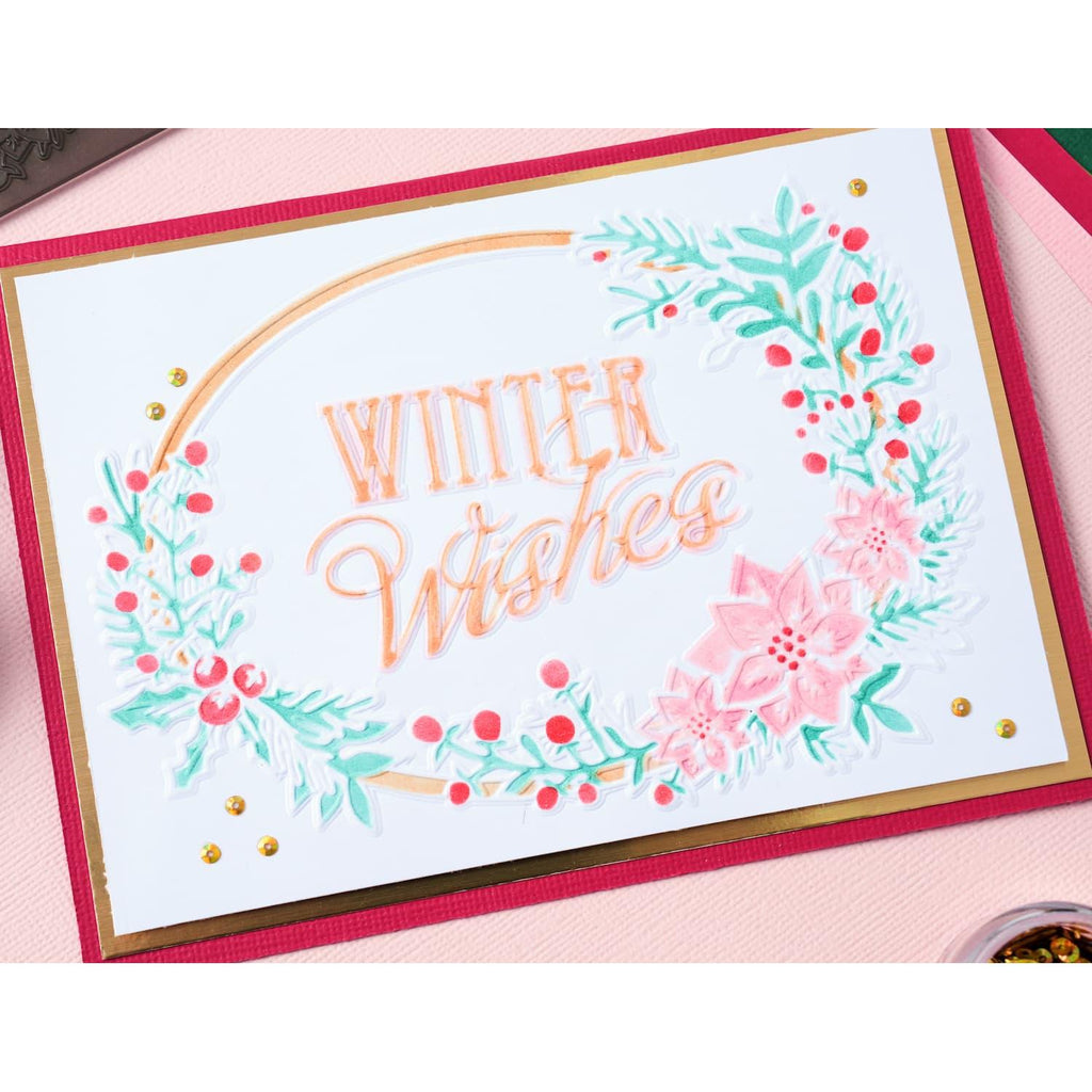 Sizzix Winter Wishes 3D Embossing Folder 666734 poinsettias