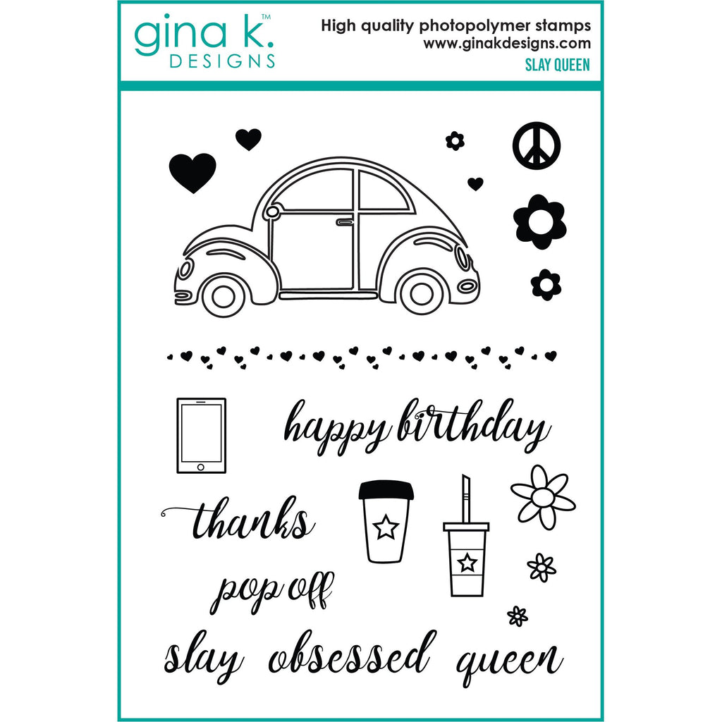 Gina K Designs Slay Queen Clear Stamps bs64