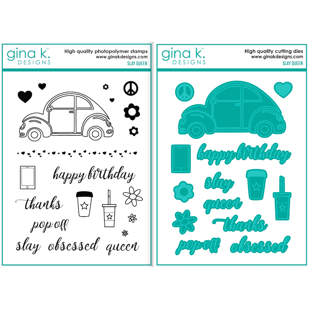 Gina K Designs Slay Queen Clear Stamp and Die Set