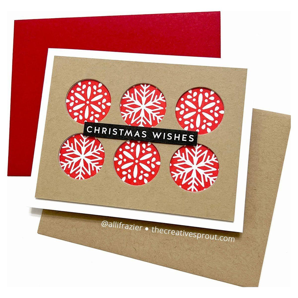 Simon Says Stamps and Dies Snowflake Circles set667sc Stamptember Christmas Card | color-code:ALT02