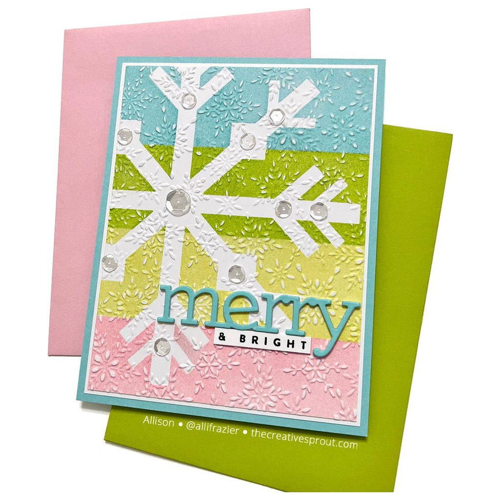 Simon Says Stamp Stencils Snowflake Stripes 1056mt Stamptember Christmas Card | color-code:ALT01