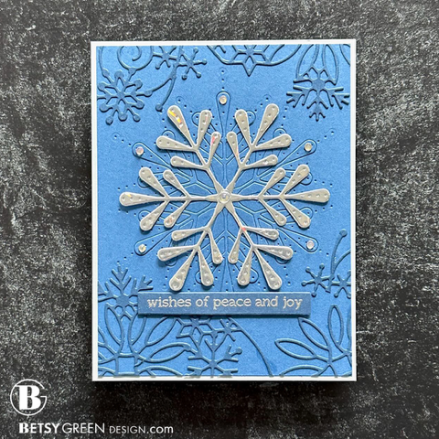 Simon Says Stamp Snowflake Swirl Wafer Die s948 DieCember Holiday Card