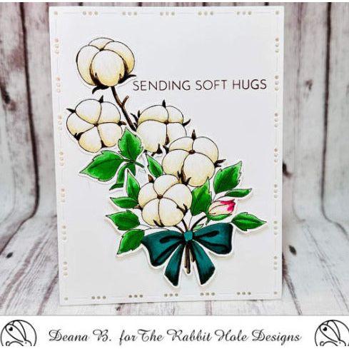 The Rabbit Hole Designs Soft Hugs Cotton Flower Dies TRH-216D bouquet