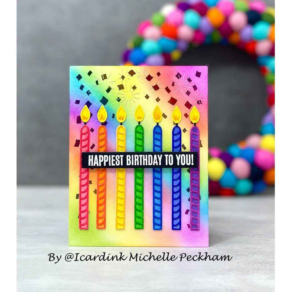 Simon Says Stamp Sparkling Candles Wafer Dies s922 Stamptember Birthday Card