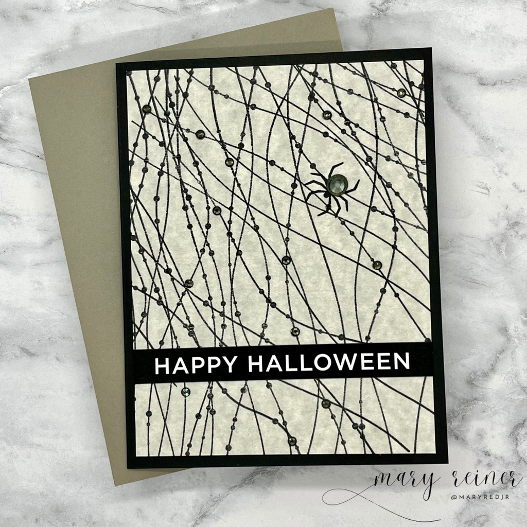 Simon Says Clear Stamp Sparkle Strands 1077ss Sweet Wishes Halloween Card | color-code:ALT02