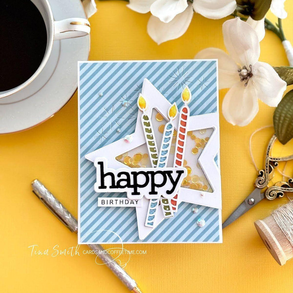 Simon Says Stamp Sparkling Candles Wafer Dies s922 Stamptember Birthday Card | color-code:ALT01