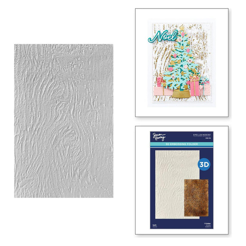 Spellbinders Bark 3D Embossing Folder e3d-116
