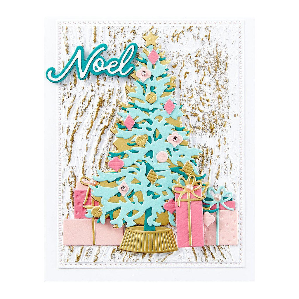 Spellbinders Bark 3D Embossing Folder e3d-116 noel