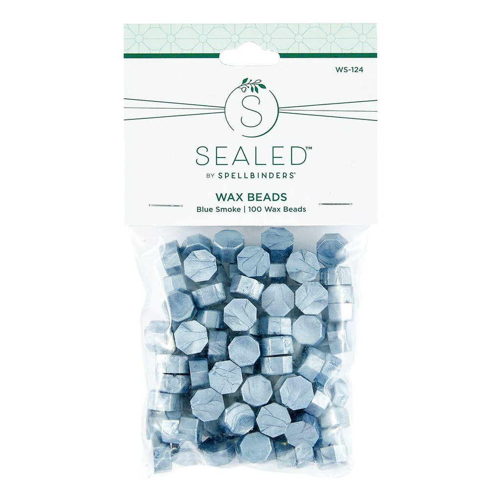 Spellbinders Blue Smoke Wax Beads ws-124 package