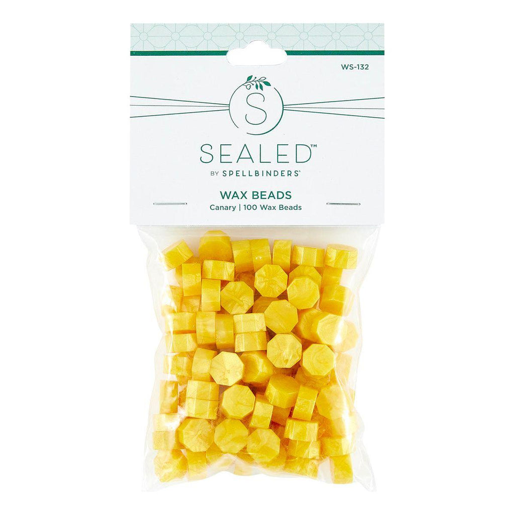 Spellbinders Canary Wax Beads ws-132 package