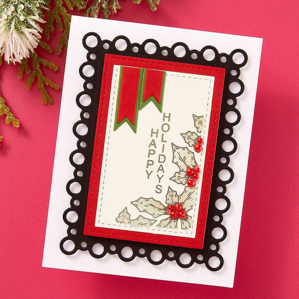 Spellbinders Nested Tree Frame Etched Dies s4-1376  holidays