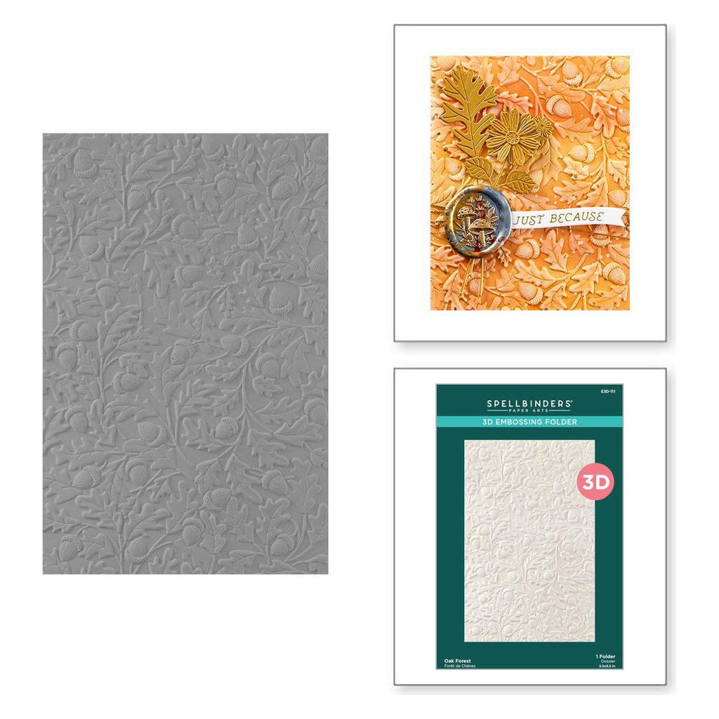 Spellbinders Oak Forest 3D Embossing Folder e3d-111