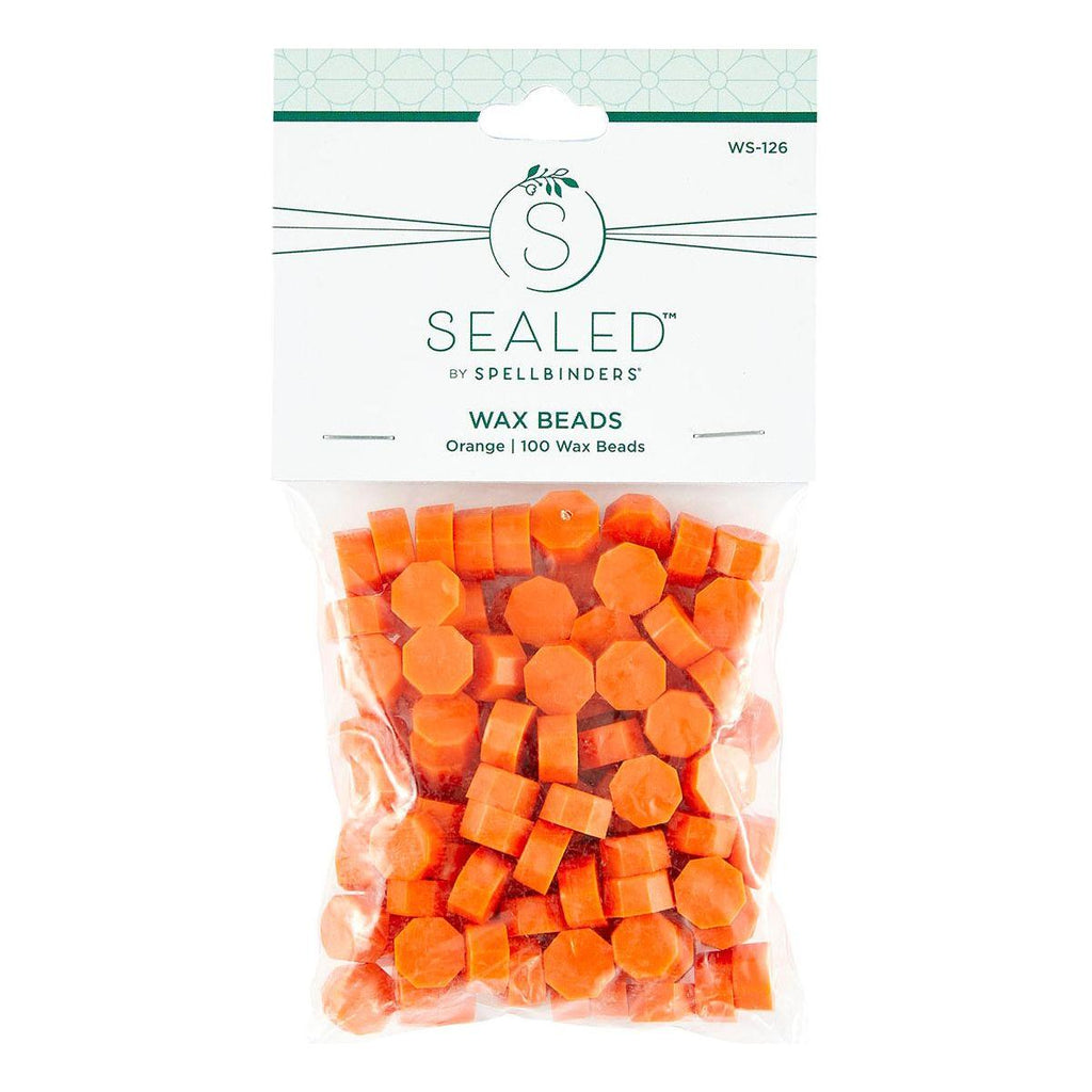 Spellbinders Orange Wax Beads ws-126 package