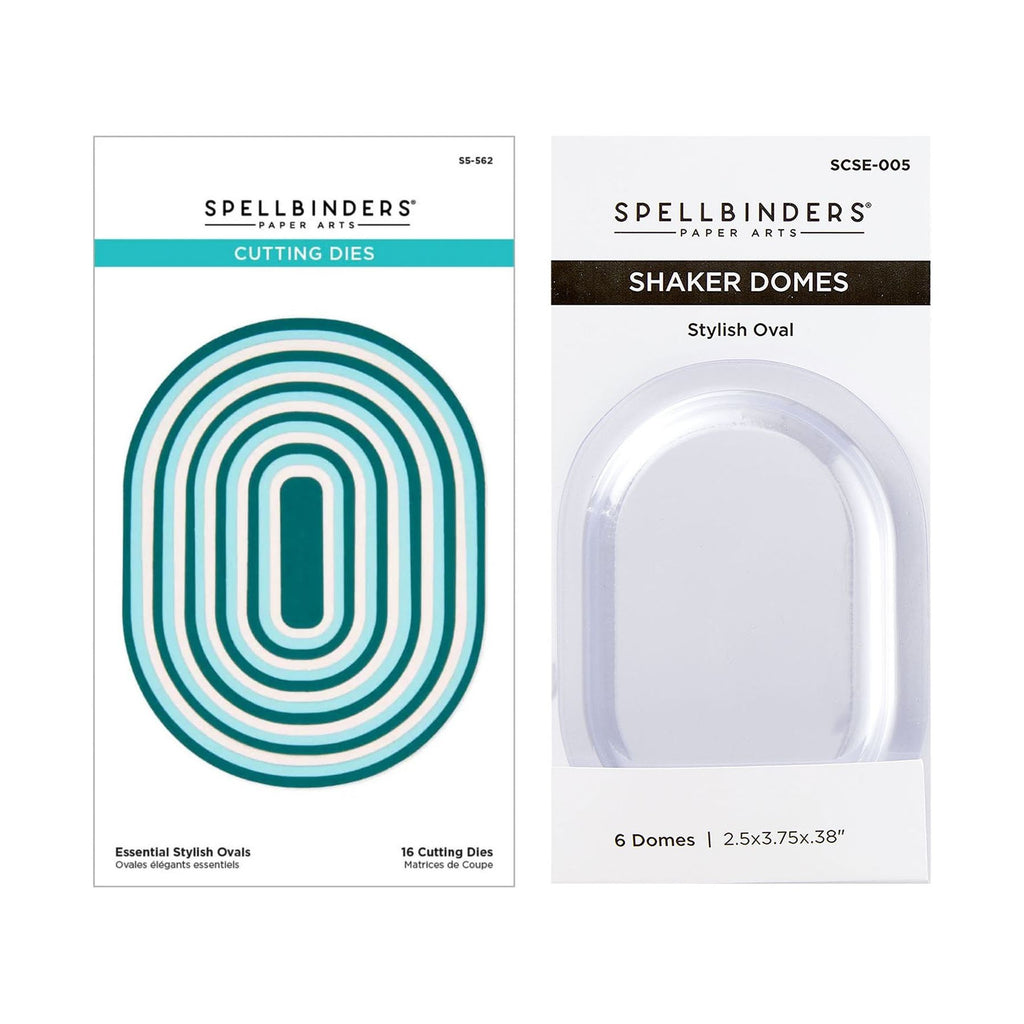 Spellbinders Stylish Oval Shaker and Dies Bundle
