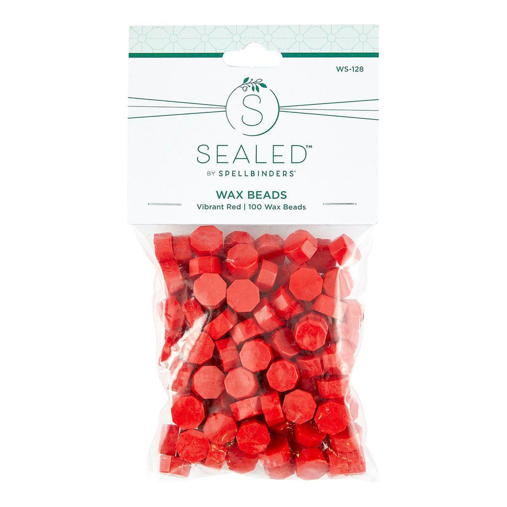 Spellbinders Vibrant Red Wax Beads ws-128 package