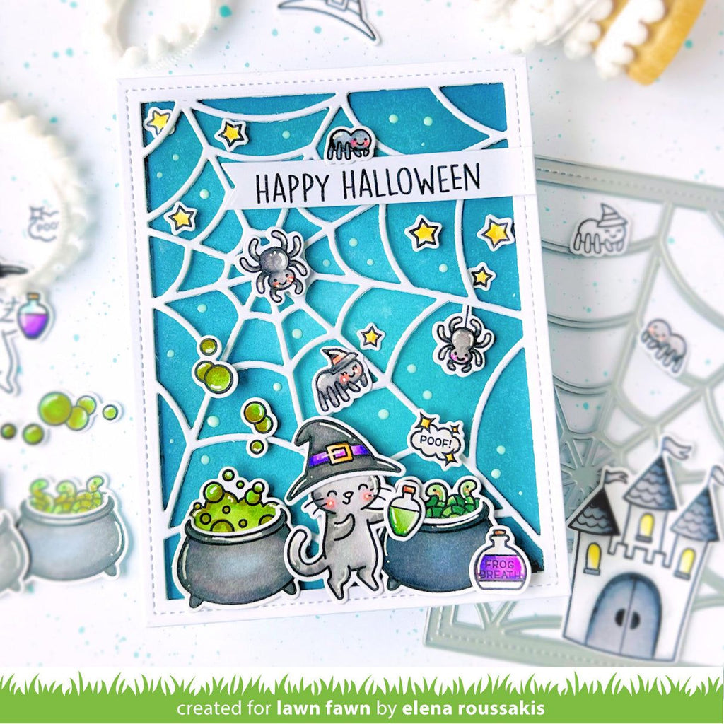 Lawn Fawn Spiderweb Backdrop Die lf3523 Happy Halloween