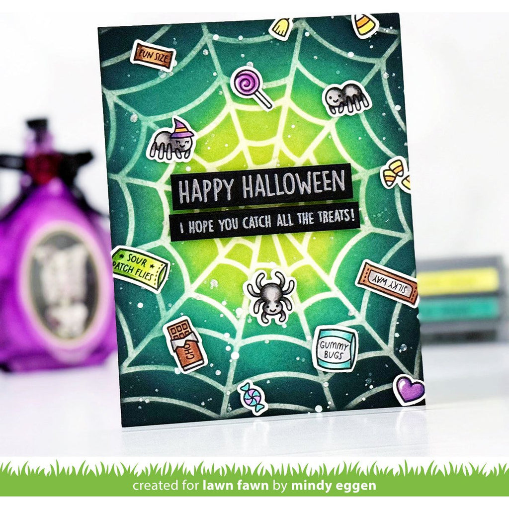 Lawn Fawn Spiderweb Background Stencils lf3545 Catch All the Treats | color-code:alt1