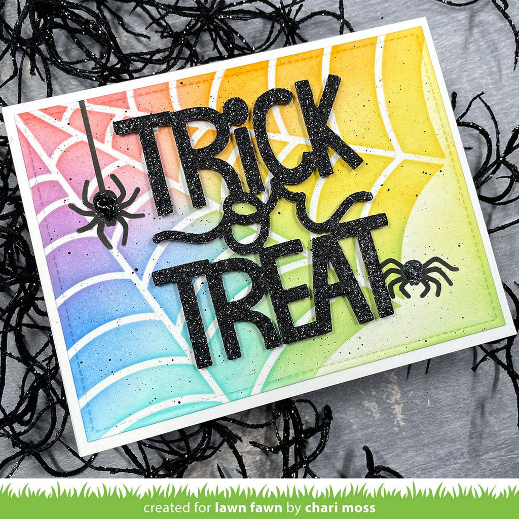 Lawn Fawn Spiderweb Background Stencils lf3545 Trick or Treat | color-code:alt2