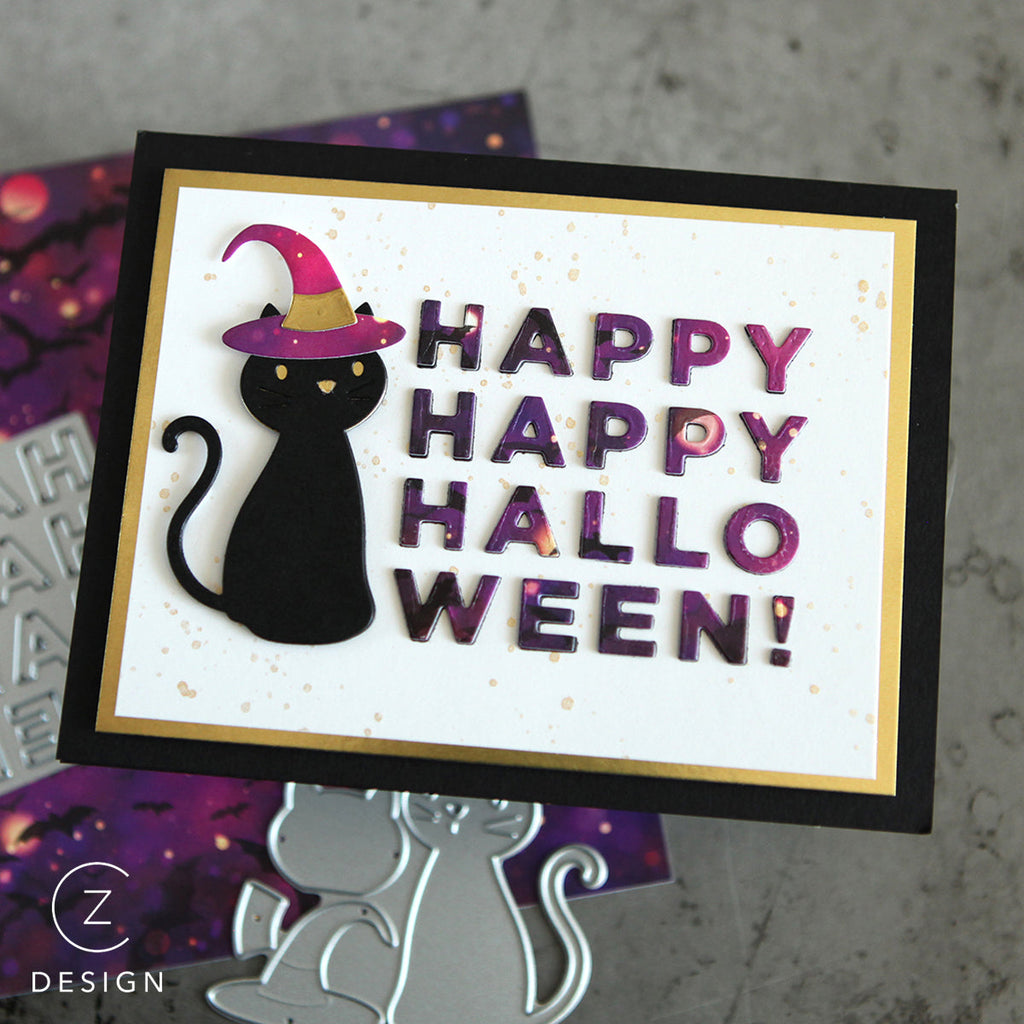 Simon Says Stamp Spooky Cat Wafer Die s902 Stamptember Halloween Card