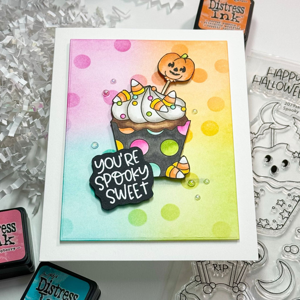 Simon Says Stamp Spooky Sweets Wafer Dies 1125sdc Cheering For You Halloween Card