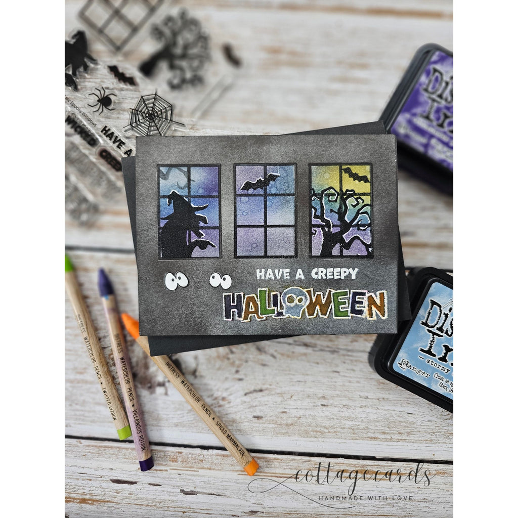 Simon Says Clear Stamps Spooky Windows 3092ssc Stamptember Halloween Card