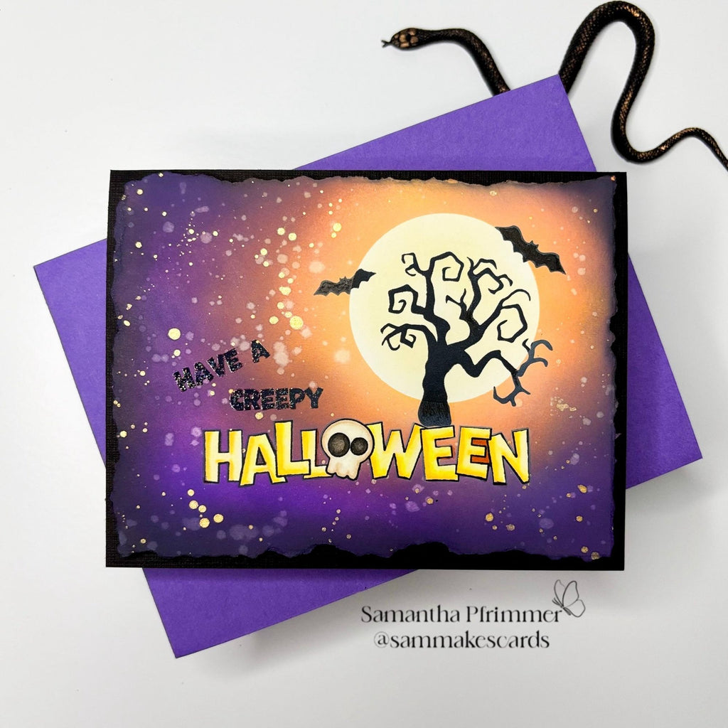 Simon Says Clear Stamps Spooky Windows 3092ssc Stamptember Halloween Card