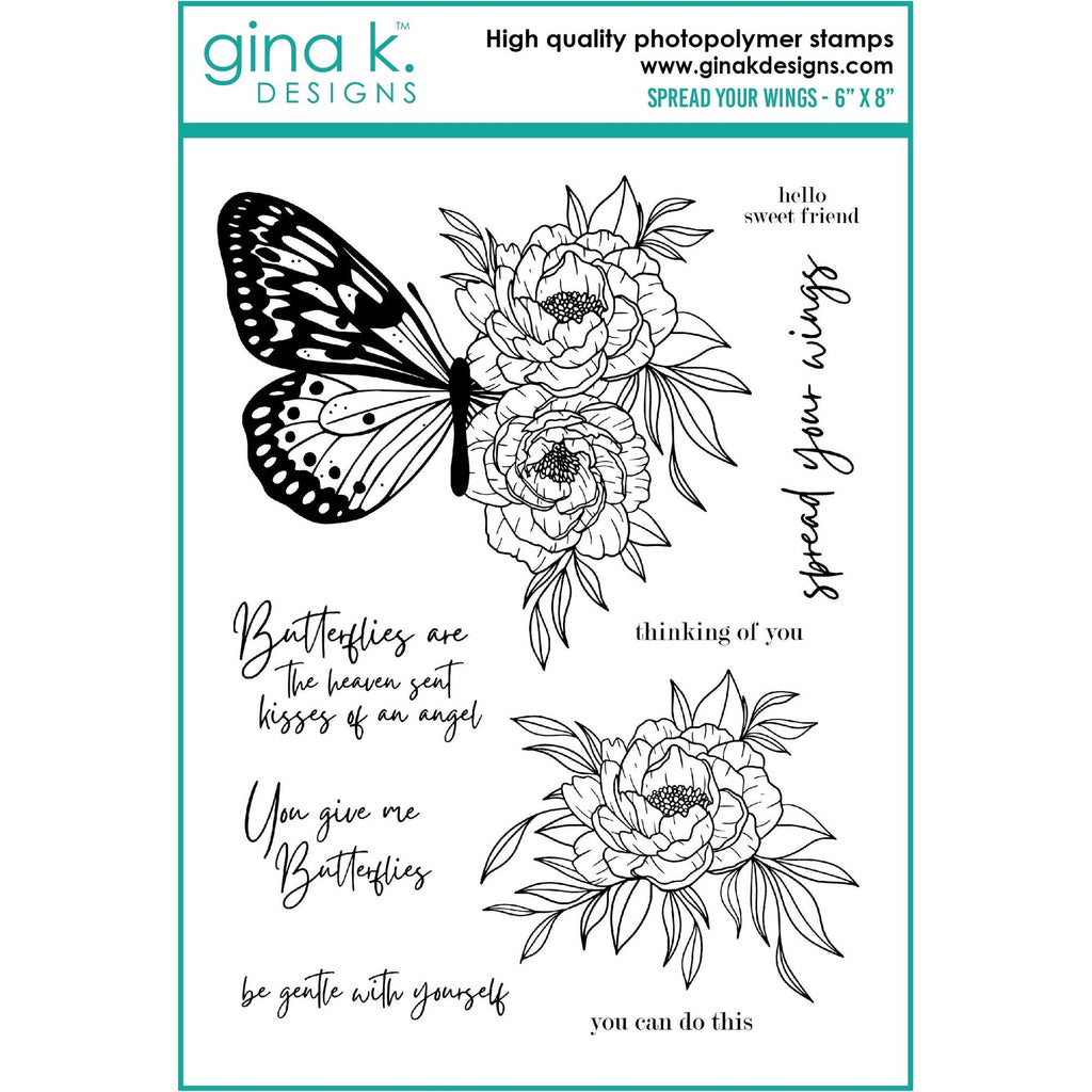 Gina K Designs SPREAD YOUR WINGS Clear Stamps hs33