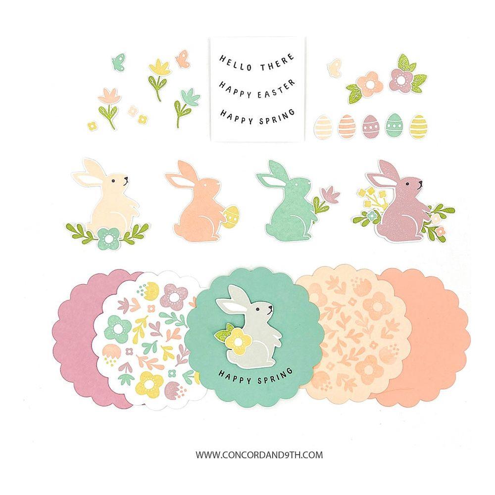 Concord & 9th Spring Bunny Clear Stamp Set 12064 backer