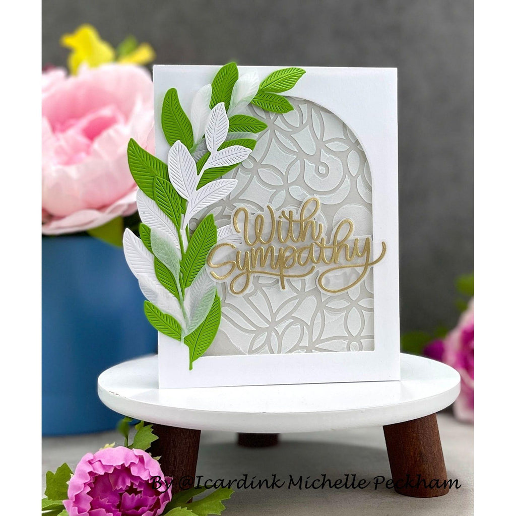 Simon Says Stamp Stencil Spring Floral Mandala 1014st Splendor Sympathy Card