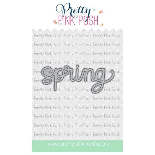 Pretty Pink Posh Spring Script Die