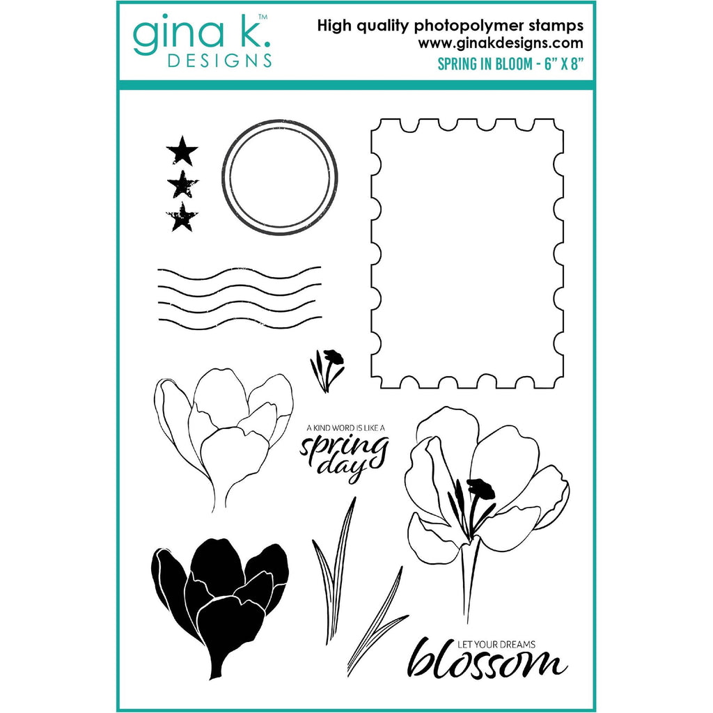 Gina K Designs Spring in Bloom Clear Stamps lh37