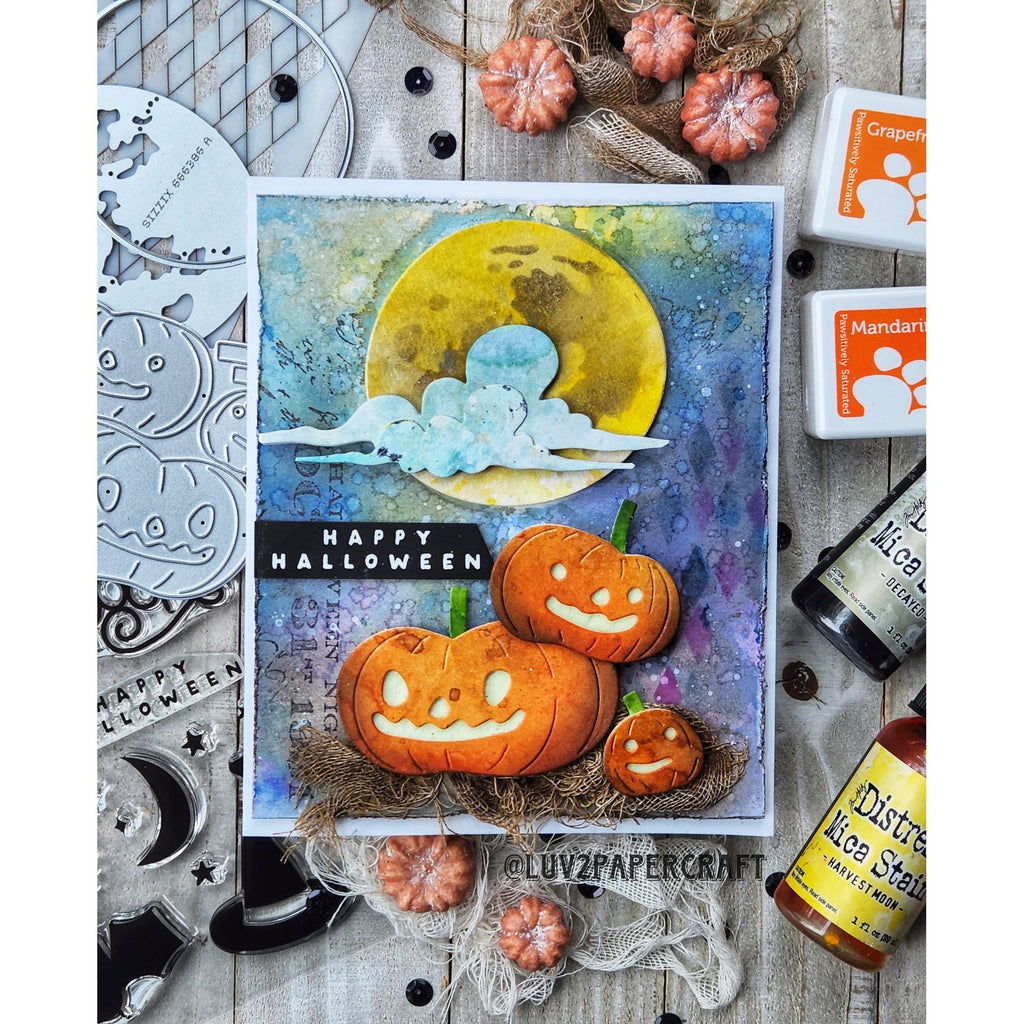 Simon Says Stamp Stack O Pumpkins Wafer Dies s904 Stamptember Halloween Card