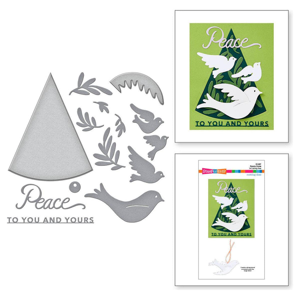 Stampendous Peace Dove Etched Dies s5-667