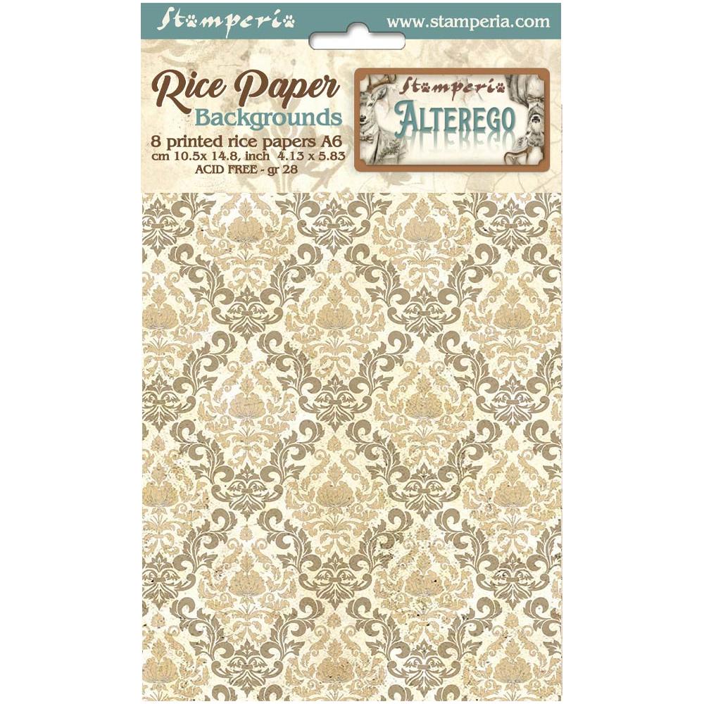 Stamperia Alterego A6 Backgrounds Rice Paper dfsak6031