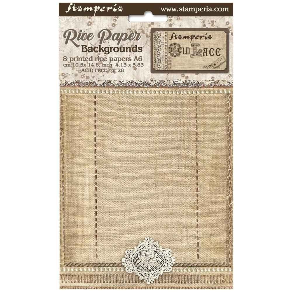 Stamperia Old Lace A6 Backgrounds Rice Paper dfsak6032