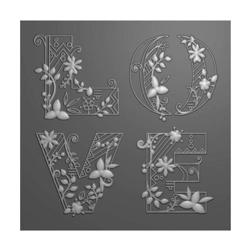 Stamps By Me Love Signature Embossing Folder 010223i