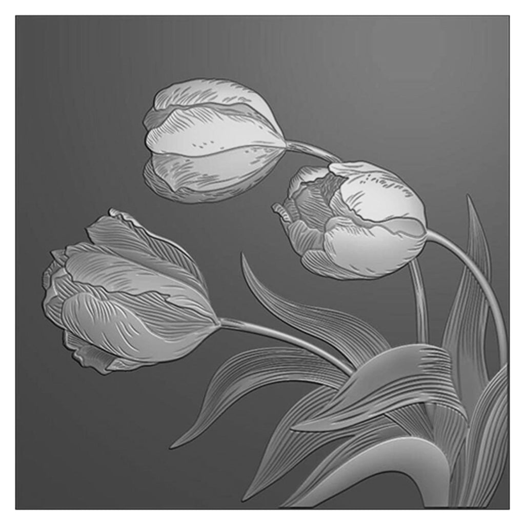 Stamps By Me Tulip Blooms Embossing Folder 010223s